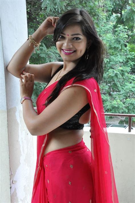 pin on indian film glamours in navel saree and blouse