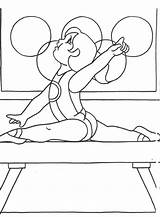 Gymnastics Coloring Pages Olympics Kids sketch template