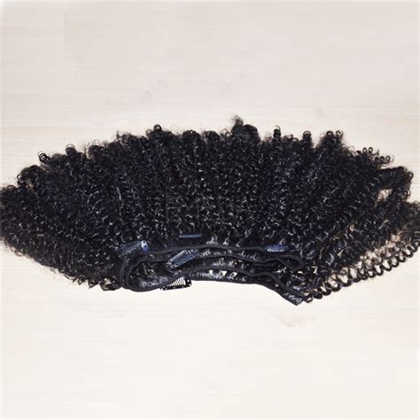 kinky curly clip  hair extensions easy   wk emeda hair