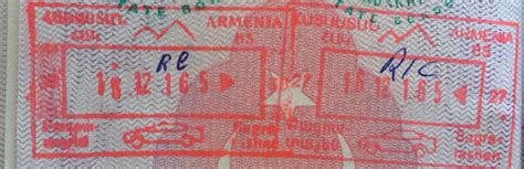 terminology   ric    armenian passport stamps  travel stack exchange