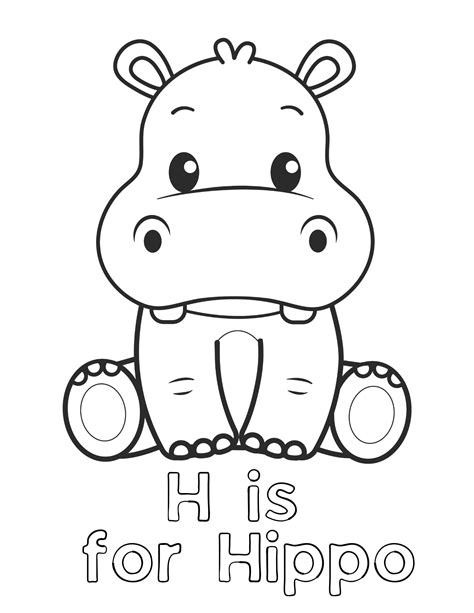 cute hippo coloring pages  kids  adults