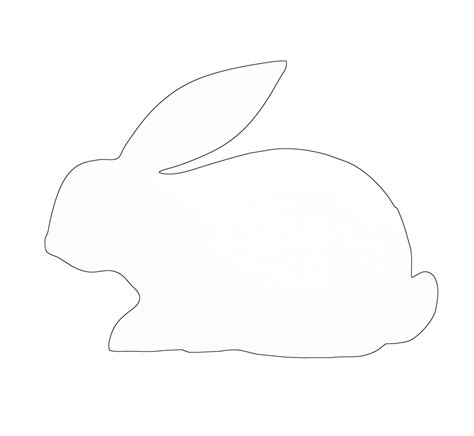 rabbit outline clipart   cliparts  images  clipground