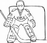 Coloring Hockey Pages Printable Colouring Goalkeeper Skate Sport Print Getcolorings Color sketch template