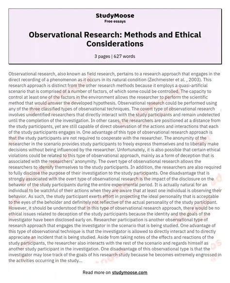 observational research paper examples  essay