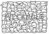 Marshmallows Doodles sketch template