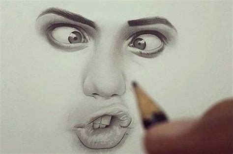 contoh gambar sketsa wajah  pensil  bagus