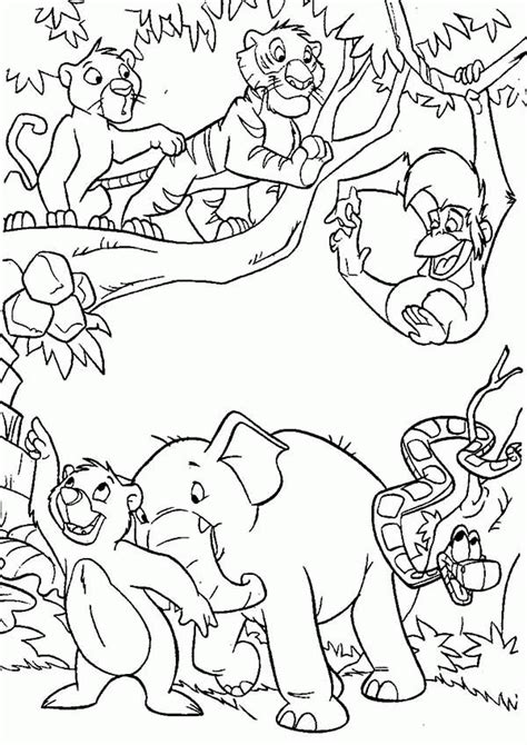 jungle printable coloring pages coloring home