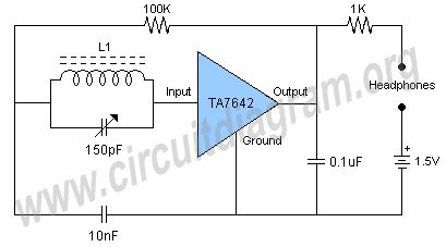 simple  radio circuit  ta ic circuit diagram