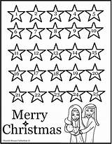 Advent Calendar Nativity Coloring Pages Christmas School Sunday Printable Stars Color Lesson Catholic Colouring Kids Clipart Calendars Religious Print Manger sketch template