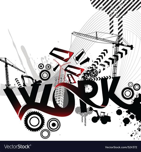 work logo royalty  vector image vectorstock