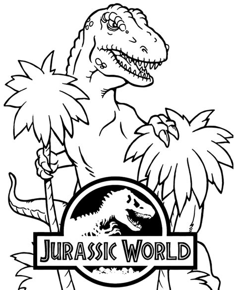 rex  jurassic world  fre coloring page coloring home