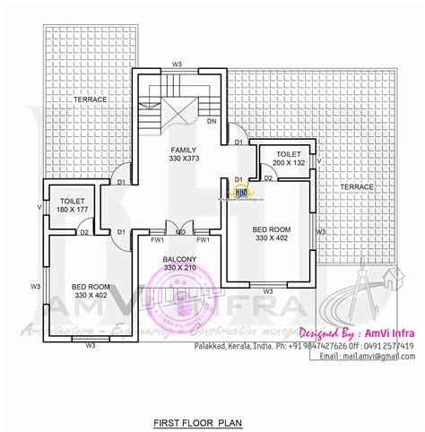 flat roof contemporary floor plans home kerala plans