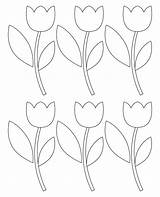 Tulip Stencil Printablee sketch template