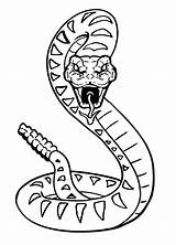 Scary Coloring Pages Rattlesnake Snake Printable Categories Kids sketch template