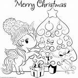 Unicorn Christmas Coloring Pages Tree Cartoon Colouring Kids Getcoloringpages Printable Color Birthday Adult Party Getdrawings Cards Pony Little Getcolorings Print sketch template