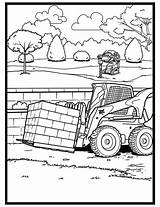 Coloring Pages Bobcat Tractor Steer Skid Printable Visit sketch template
