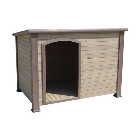 precision pet extreme outback log cabin dog houses  taupe petco