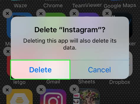 delete  instagram account   iphone  pictures