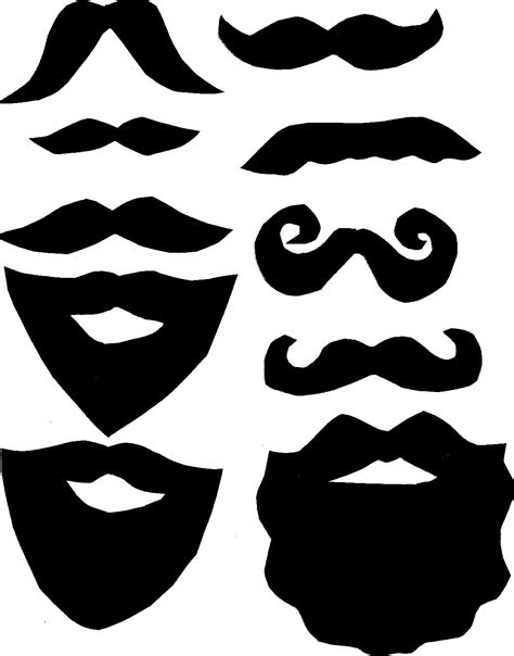 printable mustache templates mustaches  kids  printable