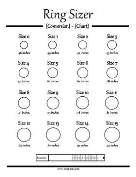 ring size chart kay  printable ring size guide    find