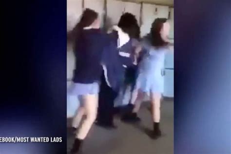 schoolgirls filmed punching kicking and slapping victim in shocking