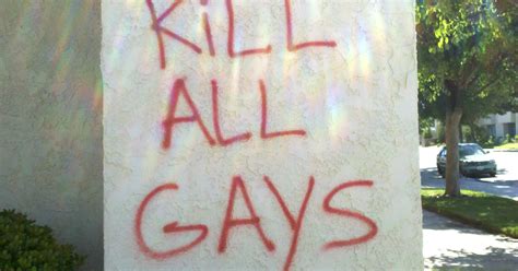 gay hate graffiti found outside lancaster business cbs los angeles