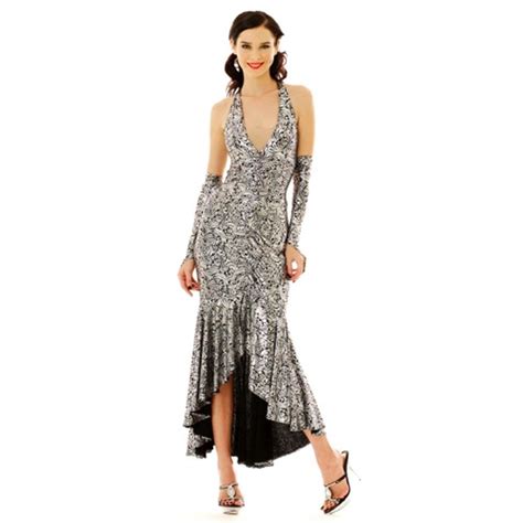 stylish silver salsa dress long dresses