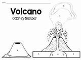 Color Number Volcanoes Preview sketch template