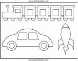Transportation Worksheets Preschool Worksheet Coloring Shapes Kindergarten Color Printable Week Letter Tracing Nursery Kids Worksheetfun Community Helpers Writing School Car sketch template