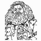 Hagrid Coloring Pages Potter Harry Rubeus Colors Online Printable Top sketch template