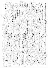 Coloring Pages Musical Getdrawings Adults Music sketch template