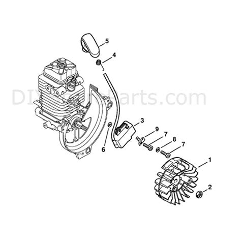 stihl fs  brushcutter fs  parts diagram ignition system