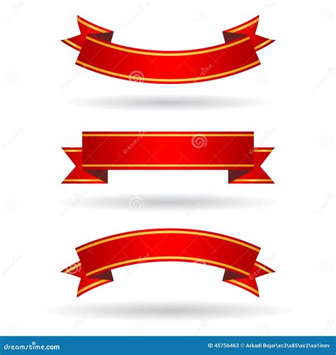 red banners stock vector illustration  bright background