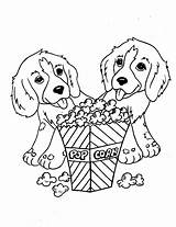 Coloring Dog Pages Kids Printable Dogs Puppy Cute sketch template