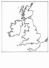 Map Isles British Simple sketch template