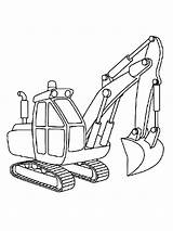 Excavadora Excavator Coloring Pala Dibujos Mewarnai Gambar Excavators Traktor Colornimbus sketch template