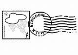 Stamp Coloring Postage Stamped Large Pages Edupics Weights Average Shipping sketch template