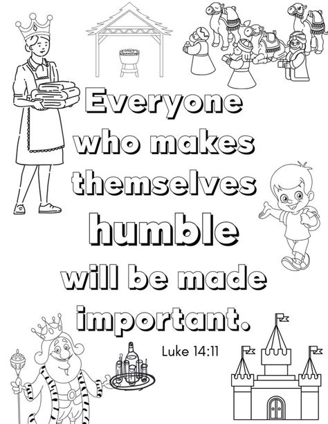 humility bible verse coloring page  kids bible coloring pages