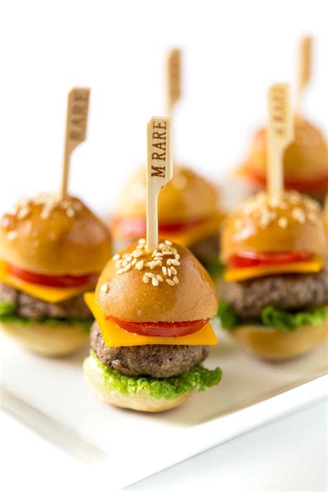 perfect party appetizer    mini cheeseburgers pizzazzerie