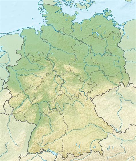 geographical map  germany topography  physical features  germany