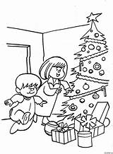 Coloring Pages Christmas Morning sketch template