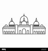 Mosque Zayed Sheikh Outline Abu Dhabi Icon Style Alamy Shopping Cart sketch template
