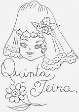Semaninha Meninas Riscos sketch template