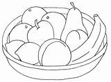 Fruits Coloring Fruit Drawing Basket Kids Pages Bowl Colouring Color Baskets Printable Getcolorings Drawings Kindergarten sketch template