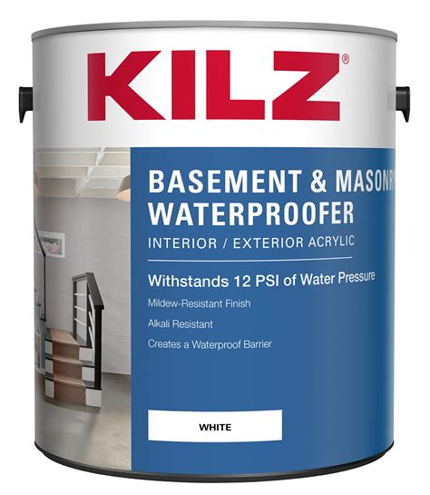 kilz interiorexterior basement  masonry waterproofing paint white