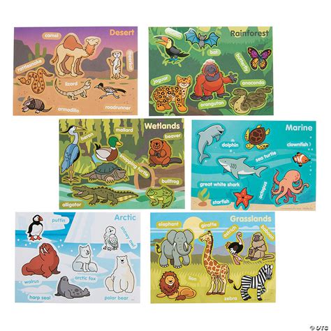 animal habitat mini sticker scenes  pc oriental trading