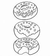 Donut Doughnut Grains Momjunction Coloringhome sketch template