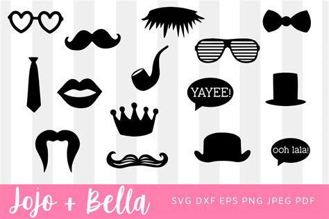 party props svg bundle photo booth prop afbeelding door jojo bella