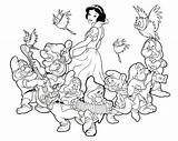 Disney Coloring Pages Snow Icolor Classics Fairytale sketch template