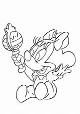 Mouse Minnie Coloring Pages Baby Printable Kids sketch template